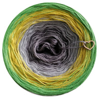Ombreccino medium grey, stone, lime, frog green