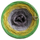 Ombreccino medium grey, stone, lime, frog green