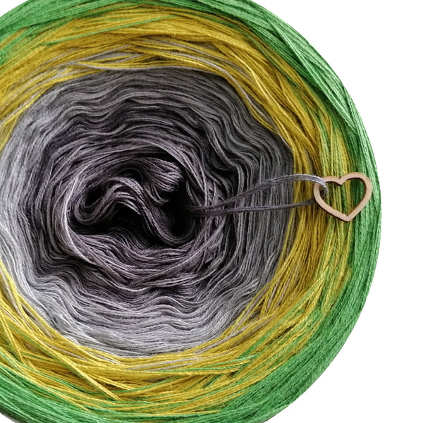 Ombreccino medium grey, stone, lime, frog green