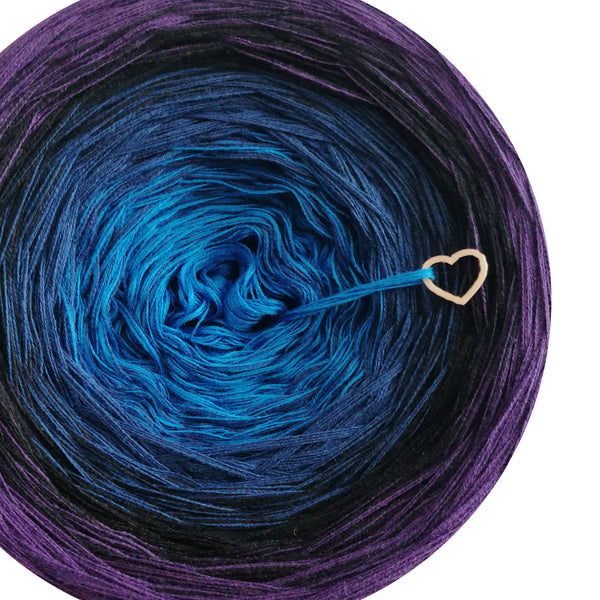 Ombreccino seablue, midnight blue, black, purple