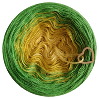 Ombreccino mandala lemon, lime, frog green (the sour one)
