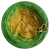 Ombreccino mandala lemon, lime, frog green (the sour one)