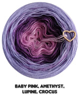 Mandala Ombreccino baby pink, ametyst, łubin, krokus