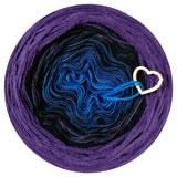 Ombreccino mandala seablue, midnight blue, black, purple