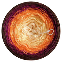 Ombreccino vanilla, gold, orange, blackberry, brown
