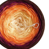 Ombreccino vanilla, gold, orange, blackberry, brown