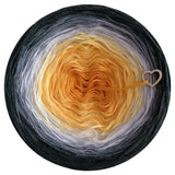 Ombreccino kurkuma, gold, light grey, medium grey, anthracite
