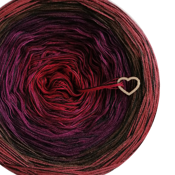 Ombreccino swirl red, blackberry, vino, brown, brick + black