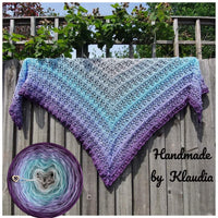 Ombreccino light grey, dragonfly, crocus, lupine