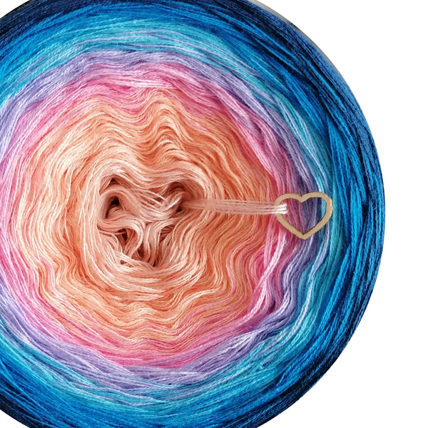 Ombreccino peach, bouquet, pink, crocus, capri, seablue, midnight blue