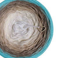 Ombreccino wool white, creme, beige, mud, nymph