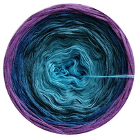 Ombreccino capri, light petrol, petrol, midnight blue, lupine