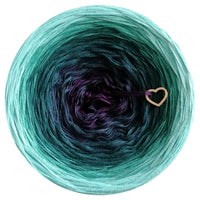 Ombreccino purple, petrol, night green, opal, nymph