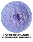 Furryccino 500m - 3 ply crocus & fluffy crocus thread no 4