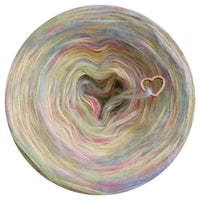 Furryccino 500m - 3ply vanilla & 1 ply fluffy colourful thread