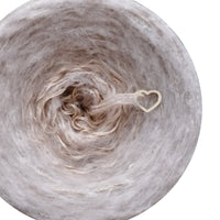 Furryccino 500m - 3 ply beige & 1 ply light beige fluffy thread