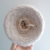 Furryccino 500m - 3 ply beige & 1 ply light beige fluffy thread