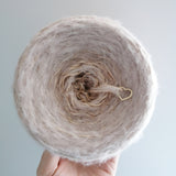 Furryccino 500m - 3 ply beige & 1 ply light beige fluffy thread