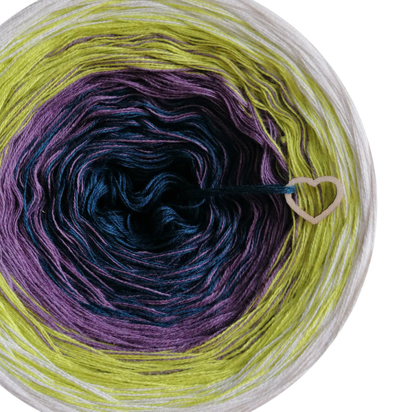Ombreccino petrol, violet, kiwi, creme