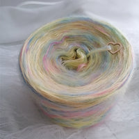 Furryccino 500m - 3ply vanilla & 1 ply fluffy colourful thread