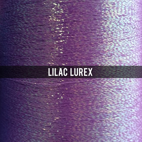 addition of thin lilac lurex thread