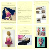 DIY one piece crochet doll pattern , PDF file.