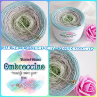 Ombreccino pea, light grey, dragonfly