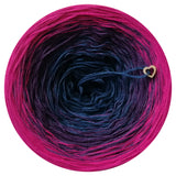 Ombreccino midnight blue, purple, hot pink