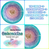 Ombreccino creme,baby pink, crocus, dragonfly, riviera