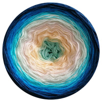Ombreccino pistachio, vanilla, creme, pea, riviera, seablue, midnight blue