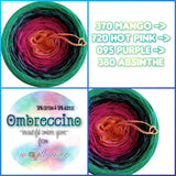 Ombreccino mango, hot pink, purple, abs!nthe