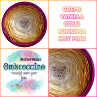 Krem Ombreccino, wanilia, złoto, kurkuma, ostry róż