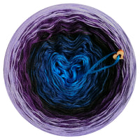 Ombreccino seablue, midnight blue, black, purple, crocus