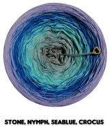 Ombreccino stone, nymph, seablue, crocus