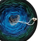 Ombreccino stone, seablue, midnight blue, bottle green, black