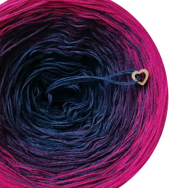 Ombreccino midnight blue, purple, hot pink