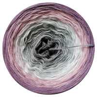 Ombreccino medium grey, stone, light grey, dirty pink, violet