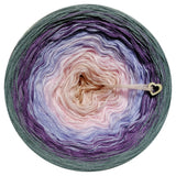 Ombreccino peach, baby pink, crocus, lupine, medium grey